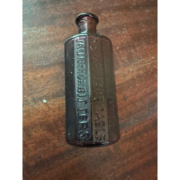 2 Vintage Miniature Purple Elixir and Medicine Bottles - Picture 7 of 11